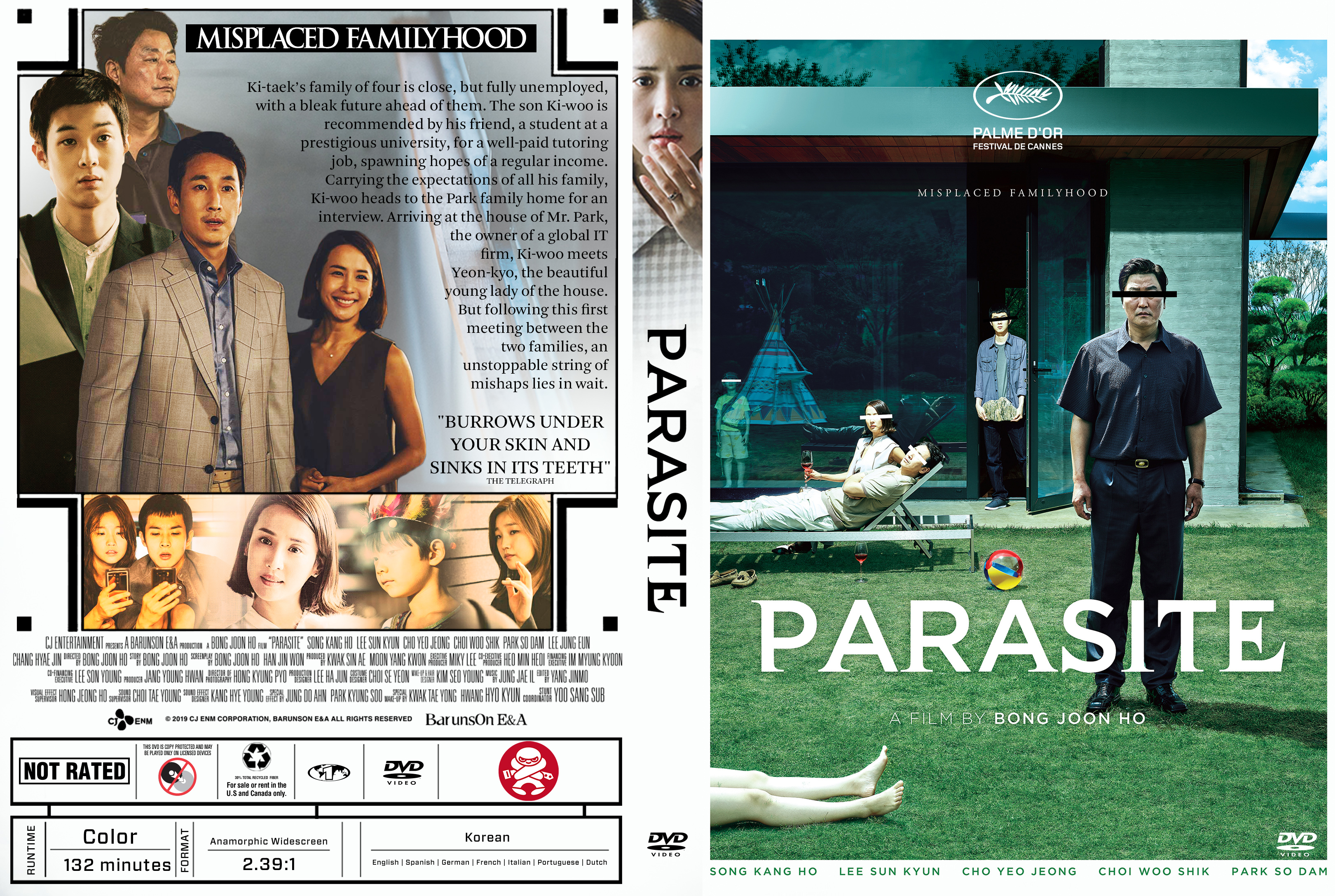 Parasite 2019 Front DVD Covers Cover Century Over 1.000